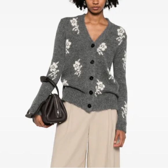 Jil Sander Sweaters - Jil Sander intarsia-knit cardigan $1852 New without tag